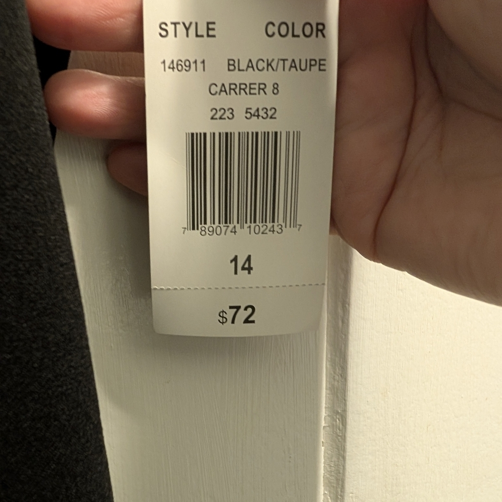 RN Studio Size 14 NWT Elegant Black and Cream Dress - Picture 5 of 7